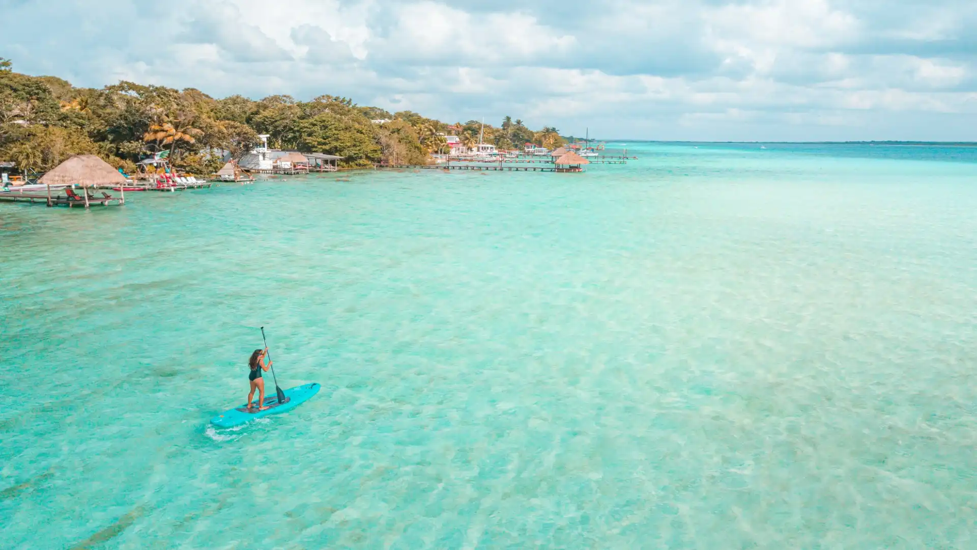 Paddleboarding in Bacalar