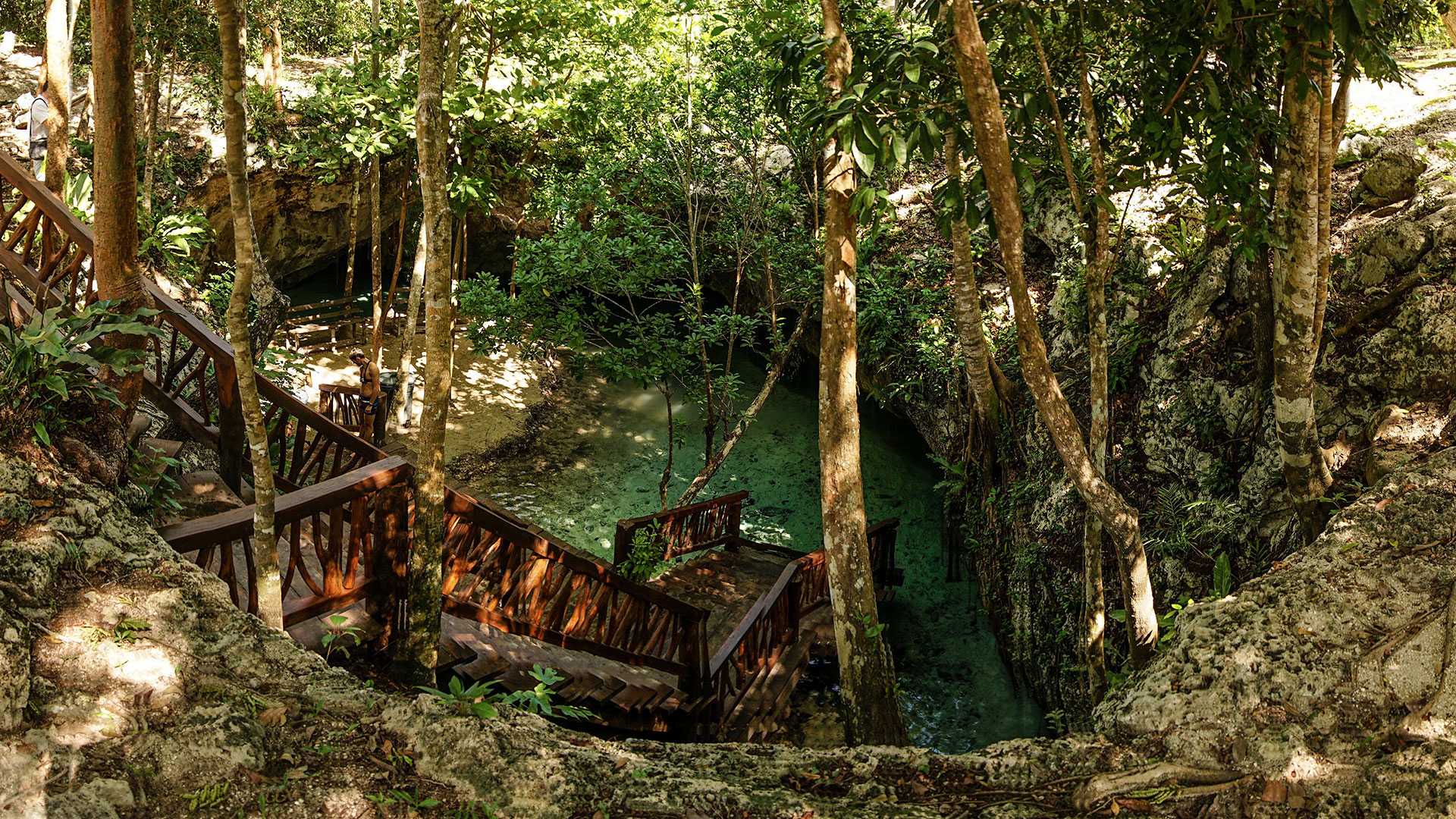 Stairs to Gran Cenote